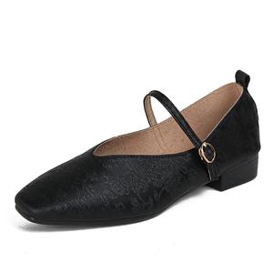 TATAYA Женские туфли Мэри Джейн на массивном каблуке черные, цвет Black