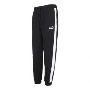 Брюки contrast tricot pants 'black white' Puma, черный