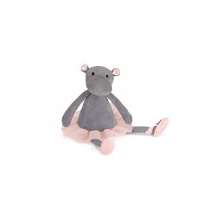 Плюшевая кукла Jungle Animal Dancing Darcy Hippo высотой 40 см в сидячей позе JELLYCAT, dancing daxi river horse