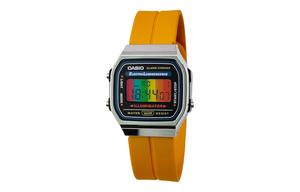 CASIO Кварцевые часы Retrofit Series с силиконовым ремешком, мужские часы с черным циферблатом