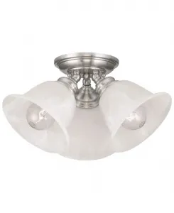 Потолочный светильник Essex с тремя плафонами, отделка матовым никелем Livex, матовый никель