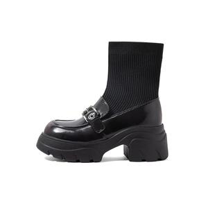 Женские эластичные ботинки-носки, черные/кофейные COMELY, Coffee