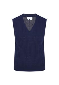 Вязаный жилет usha BLUE LABEL, темно-синий