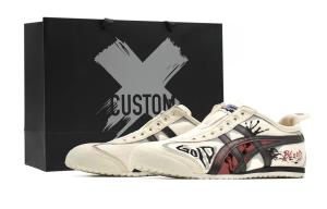 Мексика 66 Кровавый роман Легкие низкие повседневные туфли Унисекс Бежево-желтый Onitsuka Tiger Экрю