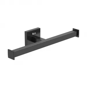 Двойной держатель для туалетной бумаги без крышки Hotels Square Roca, матовый черный