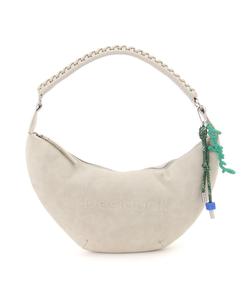 Средняя сумка через плечо с 3D-логотипом, белая.