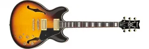 Электрогитара Ibanez JSM10EM John Scofield Signature Semi-hollowbody - двухцветный бирст