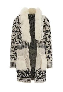 Толстовка faina Strickjacke, кремовый черный