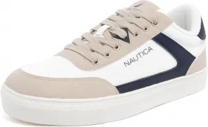 Мужская повседневная обувь Nautica, классические низкие лоферы на шнуровке, модные кроссовки - в стандартных и широких размерах, от белого