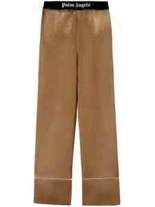 Palm Angels пижамные брюки с логотипом, нейтральный цвет