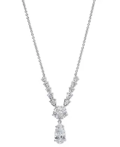 Ожерелье-Лариат с кубическим цирконием, 16 дюймов + 2 дюйма, эксклюзивно в Macy's Eliot Danori, rhodium