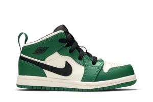 Кроссовки Air Jordan 1 Mid SE TD 'Pine Green', зеленый