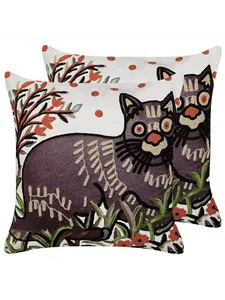 Декоративная подушка Beliani 2er Set Deko PHUSRO, цвет bunt/weiß/schwarz