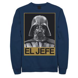 Мужской свитшот с портретом Дарта Вейдера и Эль Джефе в стиле «Звездных войн» Licensed Character, синий