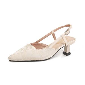 Женские туфли на высоком каблуке, абрикосового цвета TATAYA, Apricot[4Cm]