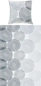 Постельное белье антрацитово-белый 1x 135x200 см + 1x 80x80 см REDBEST