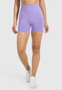 Спортивные шорты phelia с высокой талией, бесшовные, с эффектом сборки. Smilodox, Lila