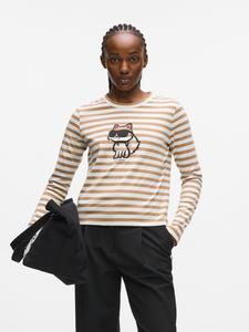 Karl Lagerfeld Лонгслив 'IKON' в песочном цвете