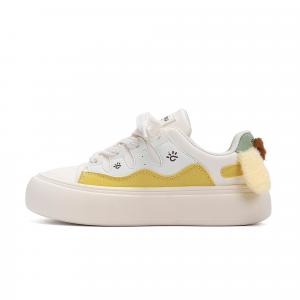 Обувь женская Niche Dexun из искусственной кожи, легкие, с низким верхом, для скейтбординга HUANQIU, бежевый желтый