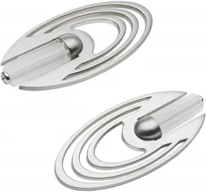 Карниз Liedeco "style set, полный комплект планет 12 мм - Saturn", 1 направляющая, фиксированный размер, полный карниз 160 см, Ø 12 мм, цвет edelstahlfarben