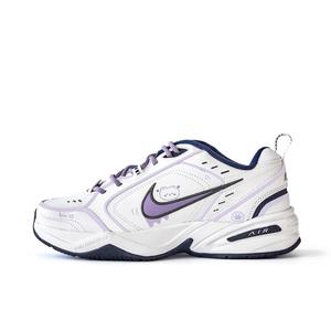 Nike Низкие кроссовки Air Monarch 4 с защитой от скольжения, износостойкие, массивные, унисекс, белые, фиолетовые