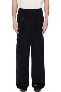Черные легкие брюки-карго Viyella из хлопковой шерсти AURALEE