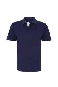 Классическая рубашка-поло контрастного кроя Asquith & Fox, синий