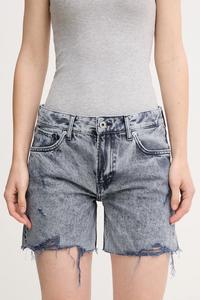 Хлопковые джинсовые шорты REGULAR SHORT MW DISTRESSED Pepe Jeans, темно-синий