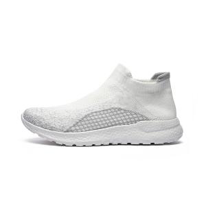 KYMOOU Амортизирующие и дышащие мидтоп кеды унисекс бело-серые, цвет White Gray