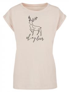 Футболка Winter Christmas Deer в цвете Whitesand F4NT4STIC