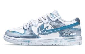 Nike Кроссовки для скейтбординга Dunk Low Top унисекс сине-серые