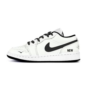 Баскетбольные кроссовки Air 1 LOW с противоскользящим износостойким верхом для детей и подростков Jordan, слоновая кость