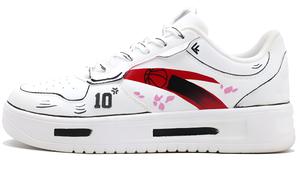 ANTA Низкие, амортизирующие, износостойкие кроссовки для скейтбординга унисекс, белые, красные