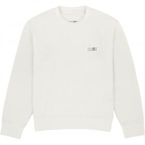 Толстовка с круглым вырезом и нашивкой с логотипом Mm6 Maison Margiela, белый