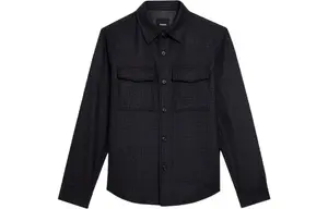 THEORY Рубашка Shirts Men's Brown Gray