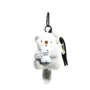 Плюшевый кулон коала с рыбкой высота 12см Whoops, серый