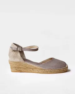 Женские плетёные эспадрильи на клиновидной подошве с пряжкой Toni Pons, серо-коричневый