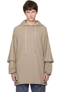 Rick Owens Drkshdw Худи темно-серого цвета Concordians Tommu Hustler