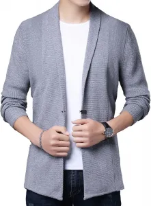Мужской кардиган Jinda с длинным рукавом, вязаный узором косы, легкий и уютный
