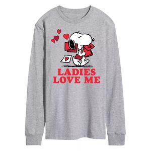 Мужская футболка с длинными рукавами и арахисом Ladies Love Me Licensed Character