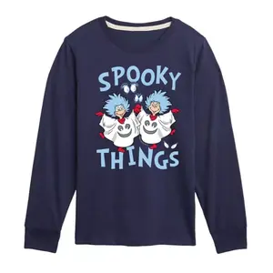 Футболка с длинным рукавом и принтом «Кот в шляпе» от Доктора Сьюза и «Жуткие вещи» для мальчиков 8-20 лет Licensed Character, синий