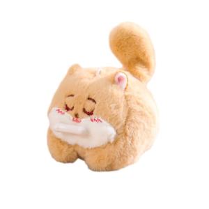 Очаровательная плюшевая кукла-подвеска с пандой, которая ест бамбук и виляет хвостом, высота 11 см Dolls and bears dance, коричневый