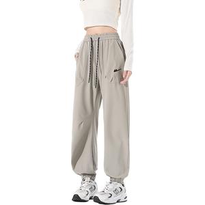 Брюки Casual Open Ended Smiling Collection для женщин, умеренный прямой крой WARRIOR, snow crystal серый