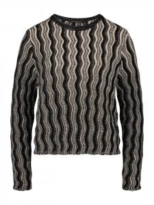 Вязаный свитер с пайетками в цвете Patch Black/Taupe Betty Barclay