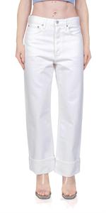 Фрэн Лоу, прямые джинсы в молочном коктейле AGOLDE, milkshake