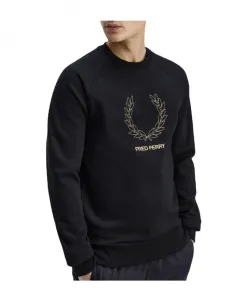 Толстовка с лавровым венком Fred Perry, черный