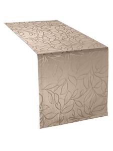 Erwin Müller Жаккардовая скатерть-дорожка из смесовой хлопковой ткани Terrassa цвета капучино для использования на открытом воздухе