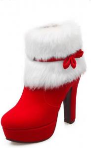 Женские рэйв-ботинки Y2K, искусственные пушистые уютные зимние ботинки, слипоны, готические, эмо, гранж, панк стильные, милые, модные, для фестивалей EDM, концертов, вечеринок, клубов, Рождество и Новый год Zenrave, Red