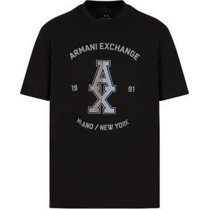 Футболка с вышитым логотипом ARMANI EXCHANGE, черный