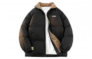 Пуховик Unisex Stand Collar Moderate Padded Jeep, pure черный